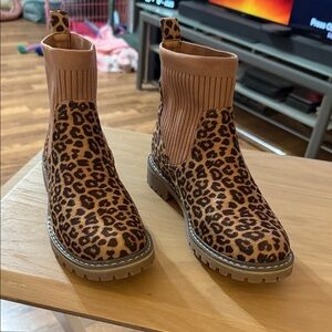 Corkys Leopard Print Ankle Boots